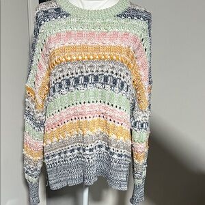 Lou & Grey Multicolor Striped Sweater